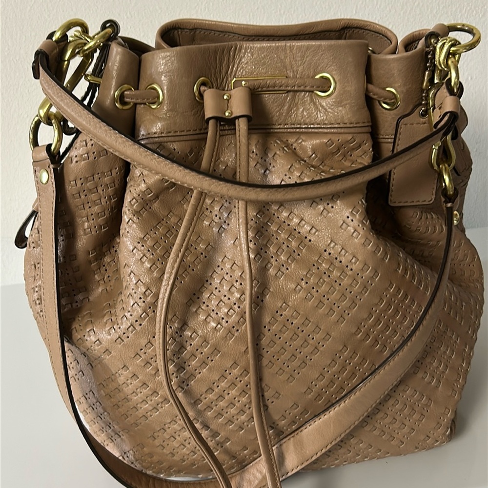 Coach Madison Marielle Perforated Leather Shoulder Bag